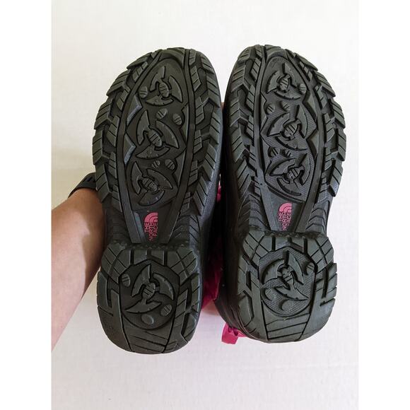 The North Face Size 5 Kids Alpenglow II Winter Boots Pink Gray Waterproof - Picture 6 of 8